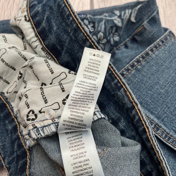 Camila Coelho Women’s Size 6 Straight Ankle Blue Jeans Embroidered Pockets - Picture 11 of 11